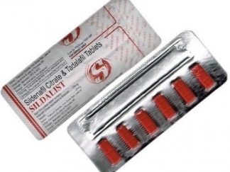 Strip Sildalist met 6 rode tabletten